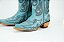 Bota Feminina Goyazes - Bico fino/ Cano médio/alto/ Solado couro/ Cor couro Destroyer azul 256803 cc - Imagem 2