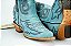 Bota Feminina Goyazes - Bico fino/ Cano médio/alto/ Solado couro/ Cor couro Destroyer azul 256803 cc - Imagem 8