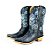 Bota Feminina Goyazes - Bico fino/ Cano médio/alto/ Solado couro/ Cor Cobra Pyton Estrelado - 256802 cc - Imagem 1