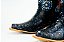 Bota Feminina Goyazes - Bico fino/ Cano médio/alto/ Solado couro/ Cor Cobra Pyton Estrelado - 256802 cc - Imagem 4