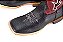 Bota Masculina Mr West - B-58P 889 PTO, Cor 1463 Cabeça Preto / Fossil Vermelho, Solado em Couro Natural, Bico Quadrado, Cano Médio - Imagem 4