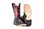 Bota Masculina Mr West - B-58P 889 PTO, Cor 1463 Cabeça Preto / Fossil Vermelho, Solado em Couro Natural, Bico Quadrado, Cano Médio - Imagem 7