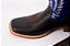 Bota Masculina FYD Cor Cabeça Preta/ Azul Bic/ Solado em couro/ Bico Quadrado/ Cano Médio - Imagem 5