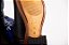 Bota Masculina FYD Cor Cabeça Preta/ Azul Bic/ Solado em couro/ Bico Quadrado/ Cano Médio - Imagem 11