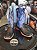 Bota Masculina FYD Cor Cabeça Preta/ Azul Bic/ Solado em couro/ Bico Quadrado/ Cano Médio - Imagem 13