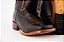 Bota Masculina FYD Cor Cabeça Preta/ Fóssil Preto/ Solado em couro/ Bico Quadrado/ Cano Médio - Imagem 5