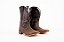 Bota Masculina FYD Cor Mamute Café/ Fóssil Preto/ Solado em couro/ Bico Quadrado/ Cano Médio - Imagem 9
