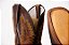 Bota Masculina FYD Cor Cabeça Tabaco/ Fóssil Tabaco/ Solado em couro/ Bico Quadrado/ Cano Médio - Imagem 10