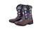 Bota Infantil Marca Craft Solado Flex Zíper lateral Cor Navajo Café Azul - Imagem 1