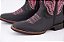 Bota Feminina Durango 0157 – Cano Médio, Bico Quadrado DGO Gel, Solado Gel, Preta e Rosa - Imagem 3