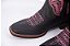 Bota Feminina Durango 0157 – Cano Médio, Bico Quadrado DGO Gel, Solado Gel, Preta e Rosa - Imagem 6