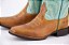 Bota Feminina Durango 0158 – Marrom com Verde Água, Bico Quadrado DGO Gel, Cano Médio e Solado Gel - Imagem 2