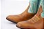 Bota Feminina Durango 0158 – Marrom com Verde Água, Bico Quadrado DGO Gel, Cano Médio e Solado Gel - Imagem 4