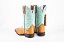 Bota Feminina Durango 0158 – Marrom com Verde Água, Bico Quadrado DGO Gel, Cano Médio e Solado Gel - Imagem 9
