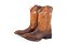 Bota Durango Unissex 0141 – Marrom com Laranja, Bico Quadrado DGO Gel, Cano Médio e Solado Gel - Imagem 1