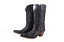 Bota Feminina Durango Cano Médio/ Bico Fino/ Solado Couro/ Cor Black 7075008181C1W - Imagem 1