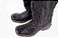Bota Masculina Goyazes Exótica - Couro Exótico Jacaré Barriga/ Solado Jump/ Bico Quadrado/ Cano Médio/ Cor Barriga Preta/ Dallas Marinho 241501-JJ - Imagem 3