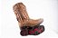Bota Masculina Goyazes Exótica - Couro Exótico Jacaré/ Solado Jump/ Bico Quadrado/ Cano Médio/ Cor Jacaré Tabaco/ Furta Cor - Imagem 4