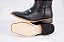 Bota feminina Mr West B-77 898 Azul Fóssil preto / Fóssil preto Solado em couro  Bico quadrado - Imagem 4