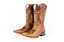 Bota Feminina Mr West  B-75 898 Preto Fóssil mostarda / Fóssil mostarda  Solado em couro Bico quadrado - Imagem 1