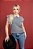 T-SHIRT Feminina Miss Country Cinza Mescla - Imagem 4