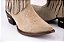 Bota Feminina Jácomo Camurçado Cacau Bico Fino/ Solado em couro/ Cano Médio - Imagem 4