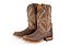 Bota Masculina Goyazes Couro Exótico de Jacaré/ Solado Couro/ Bico Quadrado/ Cano Médio/ Cor Jacaré Tabaco Dallas Tabaco 203054-JC - Imagem 1