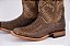 Bota Masculina Goyazes Couro Exótico de Jacaré/ Solado Couro/ Bico Quadrado/ Cano Médio/ Cor Jacaré Tabaco Dallas Tabaco - Imagem 2