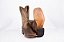 Bota Masculina Goyazes Couro Exótico de Jacaré/ Solado Couro/ Bico Quadrado/ Cano Médio/ Cor Jacaré Tabaco Dallas Tabaco - Imagem 4