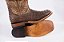 Bota Masculina Goyazes Couro Exótico de Jacaré/ Solado Couro/ Bico Quadrado/ Cano Médio/ Cor Jacaré Tabaco Dallas Tabaco - Imagem 7