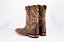 Bota Masculina Goyazes Couro Exótico de Jacaré/ Solado Couro/ Bico Quadrado/ Cano Médio/ Cor Jacaré Tabaco Dallas Tabaco - Imagem 9