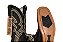 Bota Masculina Durango Solado Couro/ Bico Quadrado/ Cor Preto/Preto 2810 - Imagem 5