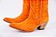Bota Feminina Durango Cano Médio/ Bico Fino/ Solado Couro/ Cor Camurça Laranja - Imagem 2