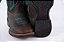 Bota Feminina Austin Solado Flex/ Bico Quadrado/ Cor Tabaco/ Preto/ Bordado Turquesa - Imagem 6