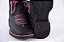 Bota Feminina Austin Solado Flex/ Bico Quadrado/ Cor Preto/ Preto Bordado Rosa - Imagem 4
