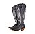 Bota Feminina Goyazes bico fino/cano bem longo com zíper lateral/cor Couro Bison Preto USA / Couro Bison Preto USA - 259802-CC - Imagem 1