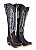Bota Feminina Goyazes bico fino/cano bem longo com zíper lateral/cor Couro Bison Preto USA / Couro Bison Preto USA - 259802-CC - Imagem 8