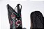 Bota Feminina Mr west B-77 898 Azul fóssil preto/solado Flex bico quadrado - Imagem 7