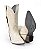 Bota Feminina Durango Cano Médio/ Bico Fino/ Solado Couro/ Off White/ Off White 7400 - Imagem 9