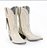 Bota Feminina Durango Cano Médio/ Bico Fino/ Solado Couro/ Off White/ Off White 7400 - Imagem 2