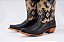 Bota Feminina Goyazes - Bico fino/ Solado couro/ Couro Mustang Preto Semi Areia 256803 - Imagem 4