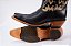Bota Feminina Goyazes - Bico fino/ Solado couro/ Couro Mustang Preto Semi Areia 256803 - Imagem 8