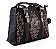 Bolsa Feminina Goyazes Couro Pit Stop Preto/ Couro Mustang Café B2510-1 - Imagem 1