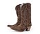 Bota Feminina Durango Cano Médio/ Bico Fino/ Solado Couro/ Cor Camurça Café 7400 - Imagem 1