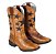 Bota Feminina Mr West - Fóssil Mostarda/Estrela Preta - Solado Flex - B75 Vira Preta 1474 - Imagem 9