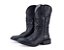 Bota Feminina Mr West Estrelado Preto/ Cano Médio Preto/ Fóssil Preto/ Solado Flex/ Bico Quadrado B77 1474 - Imagem 1
