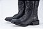 Bota Feminina Mr West Estrelado Preto/ Cano Médio Preto/ Fóssil Preto/ Solado Flex/ Bico Quadrado B77 1474 - Imagem 3