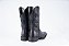 Bota Feminina Mr West Estrelado Preto/ Cano Médio Preto/ Fóssil Preto/ Solado Flex/ Bico Quadrado B77 1474 - Imagem 6