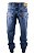 Calça Masculina Moiadeiros RODEOROCK23 Jeans Stone/Bordado Bolso Laranja - Imagem 1