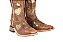 Bota feminina Goyazes Cano médio Solado em couro Bico quadrado Cor - Couro Dallas Furta Cor / Couro Dallas Furta cor Cod fornecedor - 266403-CC_03 - Imagem 7